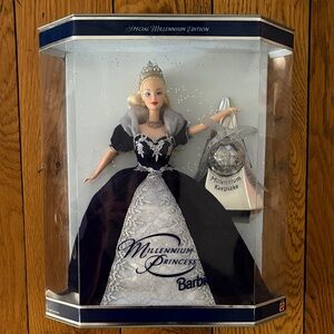 Unopened Barbie Millennium Princess in Navy and Silver Gown
